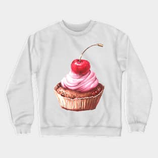 Fancy Pink Cupcake Crewneck Sweatshirt